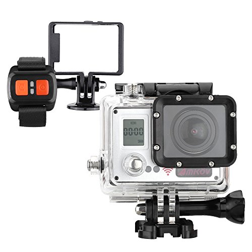 Amkow amk7000s 5,1 cm LCD Action Sports Kamera WiFi 4 K (4096 * 2160) 10 fps 1080p 60 fps Full HD 20 MP Wasserdicht 40 m 170 ° Weitwinkel mit Fernbedienung Armbanduhr von Amkov
