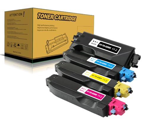 Amla 4 Stück Toner Kompatibel mit Kyocera TK-5290 Toner Kyocera TK-5290K Kyocera TK-5290C Kyocera TK-5290M Kyocera TK-5290Y Toner für Kyocera ECOSYS P7240CDN Kyocera ECOSYS P7240 CDN Kyocera P7240 CDN von Amla
