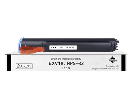 Amla Toner 0386B002 Kompatibel mit Canon EXV18 Schwarz Toner Canon C-EXV18 Toner für Canon iR1020 iR1020j iR1018 iR1018J iR1022 iR1022A iR1022F iR1022i iR1022iF iR1024A iR1024F iR1024i iR1024if von Amla