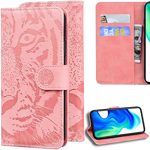 Ammeer Hülle für Google Pixel 8a, Prägen Tiger Muster Magnetische Flip Folio Cover PU Leder Schutzhülle Handy Tasche Brieftasche Wallet Case Ständer mit Kartenfächer - Rosa Ammeer Hülle für Google Pixel 8a, Prägen Tiger Muster Magnetische Flip Folio Cover PU Leder Schutzhülle Handy Tasche Brieftasche Wallet Case Ständer mit Kartenfächer - Rosa von Ammeer