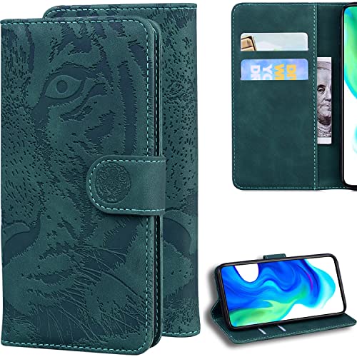 Ammeer Hülle für Oppo Reno 11 PRO 5G, Prägen Tiger Muster Magnetische Flip Folio Cover PU Leder Schutzhülle Handy Tasche Brieftasche Wallet Case Ständer mit Kartenfächer - Grün Ammeer Hülle für Oppo Reno 11 PRO 5G, Prägen Tiger Muster Magnetische Flip Folio Cover PU Leder Schutzhülle Handy Tasche Brieftasche Wallet Case Ständer mit Kartenfächer - Grün von Ammeer