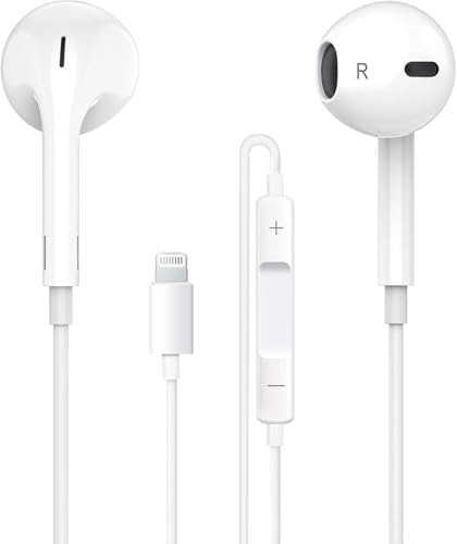 Amoner In-Ear Headphones for iPhone,[MFi-Zertifiziert] HiFi Kopfhörer Audio Stereo, mit Mikrofon und Lautstärkeregler kompatibel mit iPhone 14/13/12/11/XR/8 Unterstützt alle iOS Systeme von Amoner