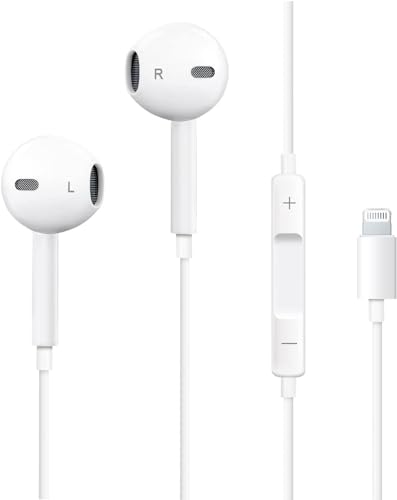In-Ear Kopfhörer für iPhone, [Apple MFi-Zertifiziert] HiFi Kopfhörer Audio Stereo, mit Mikrofon und Lautstärkeregler kompatibel mit Apple iPhone 14/13/12/11/XR/8 Unterstützt alle iOS Systeme von Amoner