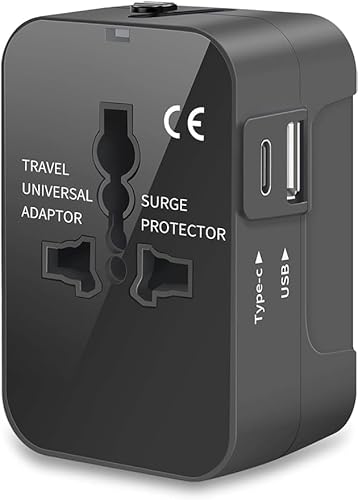 Reiseadapter Weltweit Universal Reisestecker, Internationaler Steckdosenadapter mit USB C & USB A Universal AC Steckdose Travel Adapter für USA EU Thailand Italien Deutschland Reiseadapter Weltweit Universal Reisestecker, Internationaler Steckdosenadapter mit USB C & USB A Universal AC Steckdose Travel Adapter für USA EU Thailand Italien Deutschland von Amoner