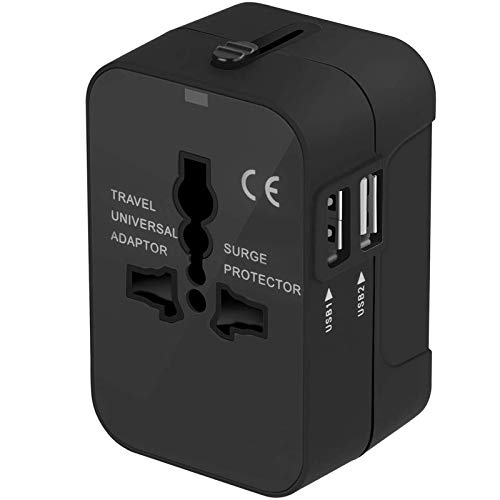 Surwell Universal-Reiseadapter Schwarz von Amoner