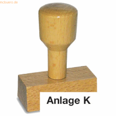 Amos Textstempel Holz Anlage K von Amos