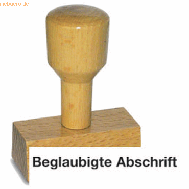 Amos Textstempel Holz Beglaubigte Abschrift von Amos