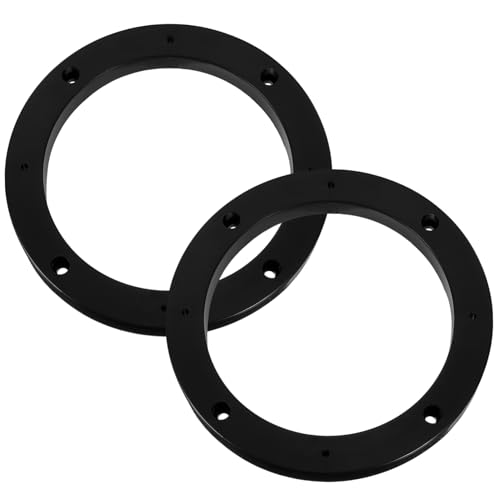 Amosfun 1 Paar Hornscheibe Autoradio Adapterring für Autolautsprecher Distanzstück für die Montage von Autolautsprechern Lautsprecherring aus Kunststoff Plastik Schwarz von Amosfun