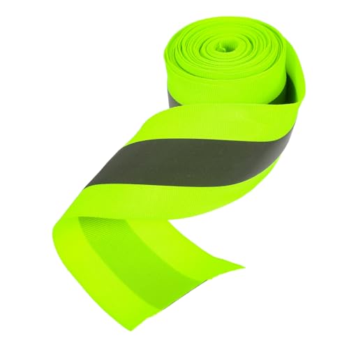 Amosfun 1 Rolle Reflektierendes Sicherheitsband Warnklebeband Blinkendes Party Fluoreszenzgewebe Vinyl Keine Reflektoren Helle Warnstreifen Hochreflektierendes Band Polyester von Amosfun