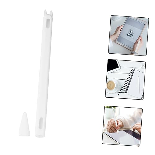 Amosfun 1 STK Applepencil Stiftetui Gehäuse Notizbuch Einzigartig Kieselgel Weiß Zweite Generation von Amosfun