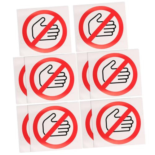 Amosfun 1 Satz Aufkleber Für Warnschilder Lustig Warnung Nicht Neon Entfernen Warnaufkleber Nicht Berühren Sicherheitswarnprodukte Kreis Selbstklebendes Vinyl 10 Stück von Amosfun