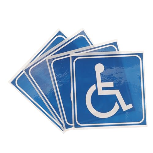 Amosfun 1 Satz Behindertenzeichenaufkleber Aufkleber Zur Aufklärung Über Behinderungen Für Vinyl Plakat Enthalten Aufkleber Schwerbehindertenausweis Pvc Selbstklebend 4blätter von Amosfun