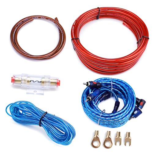 Amosfun 1 Satz Car-audio-modifikationslinie Verstärker-installations-verkabelungssatz Auto-verstärker-verkabelungssatz Verstärker Installieren Drähte Subwoofer-verkabelungssatz Pvc von Amosfun