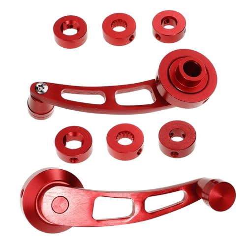 Amosfun 1 Satz Fenstergriff Ersatz Innenfensterkurbel Ersatzhebel Schlüsselstartkurbeln Auto Aluminium Fenstergriff Fensterkurbelgriff Ersatz Fenstererhöhung Aluminiumlegierung Rot von Amosfun