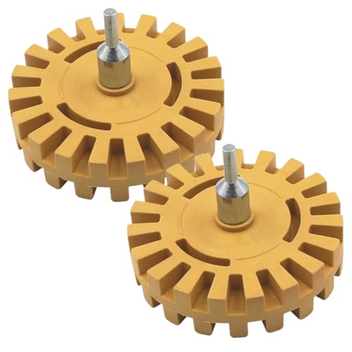 Amosfun 1 Satz Gummirad Entfernen Details Autoaufkleber-entferner Vinyl Automobil Räder Entfernung Von Aufklebern Selbstklebendes Radierrad Radiergummi-klebstoffentferner Metall 2 Stück von Amosfun