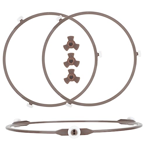 Amosfun 1 Satz Mikrowellen-plattenspieler-ring Mikrowellen-plattenspieler-unterstützung Küchenhelfer Mikrowellenrollenring Drehteller Halter Rolle Mikrowelle Stativ Ofenzubehör Plastik von Amosfun