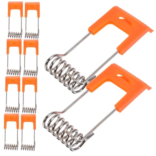 Amosfun 100 Stück Downlight-Sicherungsring Federklammern für Lampen Deckenleuchten Clips Federhalter Feste Clips für Deckenleuchten aus Kunststoff Lampenhaltefederverschluss Edelstahl von Amosfun