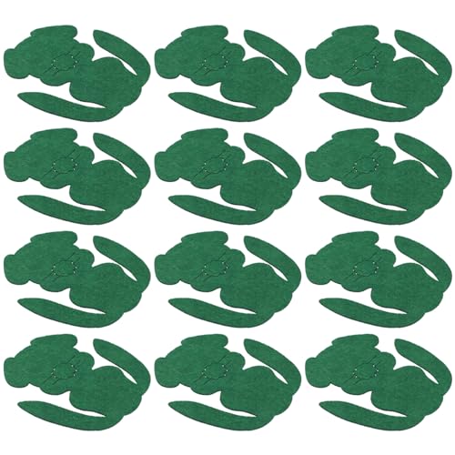 Amosfun 12 Stück Osterhasen-Besteckhalter In Kaninchenform Bestecktasche Besteckhülle Für - Und Frühlingsparty-Zubehör Grün von Amosfun