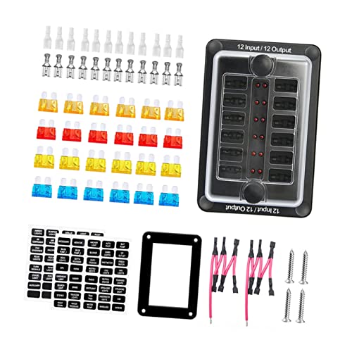 Amosfun 1Satz Wasserdichter Sicherungsblock Mit Ausgängen Hochtemperaturbeständiger Sicherungshalter Für Off Road Rv Und Boote Einfach Zu Installieren Hohe Mechanische von Amosfun