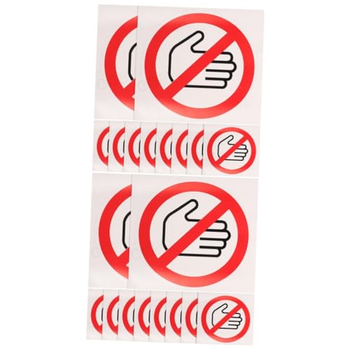 Amosfun 2 Sätze Aufkleber Für Warnschilder Verwenden Sie Keine Aufkleber Zahlen Planke Windschutzscheibe Wandschilder Sicherheitsschild Selbstklebendes Vinyl 10 Stück * 2 von Amosfun