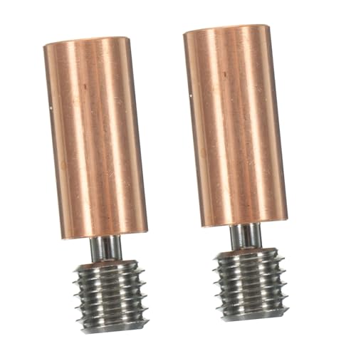 Amosfun 2 Stück Zubehör für den 3D-Druck Drucker Rachenschlauch Drucken von Bi-Metall-Heat Break Halsschlauch mit Wärmeunterbrechung Bi-Metall Heatbreak Halsrohr Bimetall-Heatbreak Golden von Amosfun