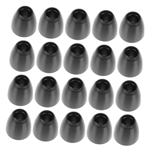 Amosfun 20 Paare Ohrstöpsel Bequeme Ohrstöpsel Ohrpassstücke schwarz Ohrstücke für Ärzte Ohrtipps-Set Tipps zum Ersatz von Ohrhörern Ohrhörer-Silikonspitzen Kieselgel Black von Amosfun