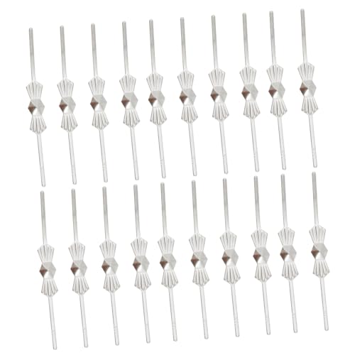 Amosfun 200St Zubehör für Kristalllampen Lampenbinderanschlüsse Schmetterlings-Befestigungsclips lamp holder vorhang schlaufen steckverbinder deckenleuchten Kristallclips befestigen Metall von Amosfun