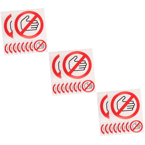 Amosfun 3 Sätze Aufkleber Für Warnschilder Wartungsaufkleber Sortiert in Acht Nehmen Etiketten Vorsicht Warnzeichen Dont Touch Aufkleber Selbstklebendes Vinyl 10 Stück * 3 von Amosfun