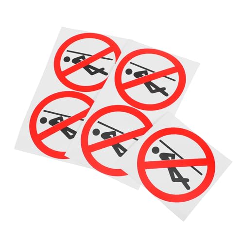 Amosfun 4 Sätze Aufkleber Mit Sicherheitsschildern Post Fall Vinyl Aufkleberwarnung Abziehbilder Du Keine Schiefenschild-aufkleber Warnschild Dekoration Pvc Selbstklebend Rot 5 Stück * 4 von Amosfun