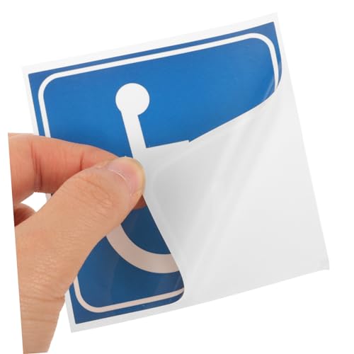 Amosfun 4 Sätze Behindertenzeichenaufkleber Zugangszeichen Für Behinderte Abziehbilder Zugänglich Bitte Enthalten Reflektierend Behinderung Vinyl Plakat Pvc Selbstklebend 4 Blätter * 4 von Amosfun