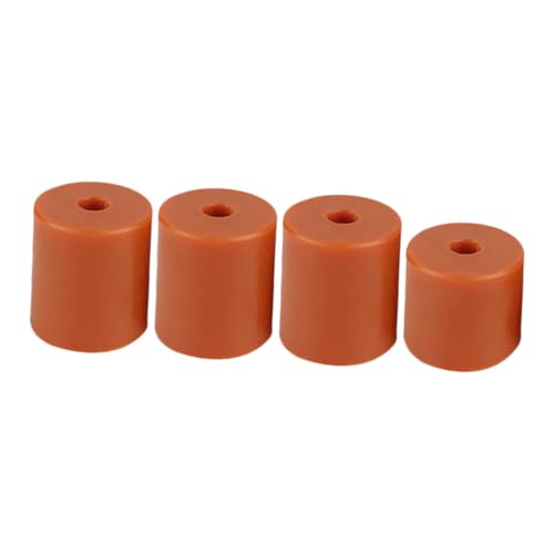 Amosfun 4 Stück 3d drucker zubehör Bett Ed-Druckerzubehör Beständig Silikonmatte Hitze Abstandshalter aus Silikon 3D-Druckerteil Nivellierteile aus Silikon Kieselgel Orange von Amosfun
