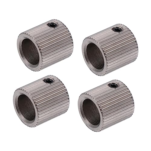 Amosfun 4 Stück 40 Vorschubrad Zahnradspielzeug Generator System Bausatz Schrauben Außen Extruder-Zahnräder Extruder-Feeder flaschenzug Futtermittel Extrusionsrad Rostfreier Stahl Silver von Amosfun