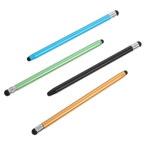 Amosfun 4 Stück Dual-Touch-Stift Stift Berühren Eingabestifte Für Berührungsbildschirme Telefon Kapazitiver Stift Bildschirmstift Metall Aluminium Hohe Empfindlichkeit Telefonstift von Amosfun