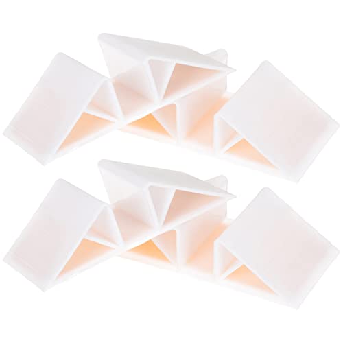Amosfun 4 Stück Welpengehege Zaunständer Unterstützung Zaun Zubehör Keil Türstopper Hamsterzaun Konfigurierbare Stützfüße Hundezaun Nut Zaunzubehör Haustierkäfig Kind Weiß Dreieck Plastik von Amosfun