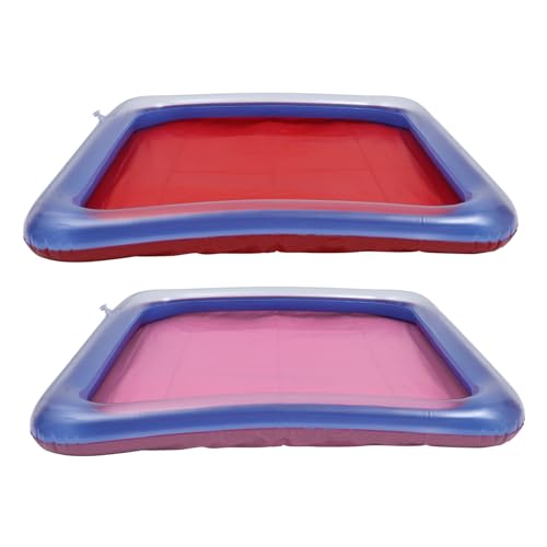 Amosfun 4 Stück aufblasbare Eisbar Büffetkühler aufblasbares Eisbuffet Eisdiele aufblasbare getränke kühler eiswürfelkühler spielzeug Eis-Servierplatte Barbecue-Eis-Serviertablett PVC von Amosfun