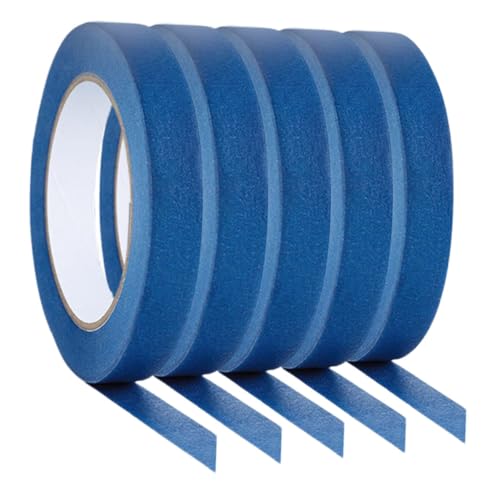 Amosfun 5 Rollen Wanddekorationsband Auto-klebeband Streifen Schüttgut Dickes Klebeband Breites Klebeband Verpackung Vinyl Malen Abdeckband Für Maler Auto -lackband Abdeckband Masse Blau von Amosfun
