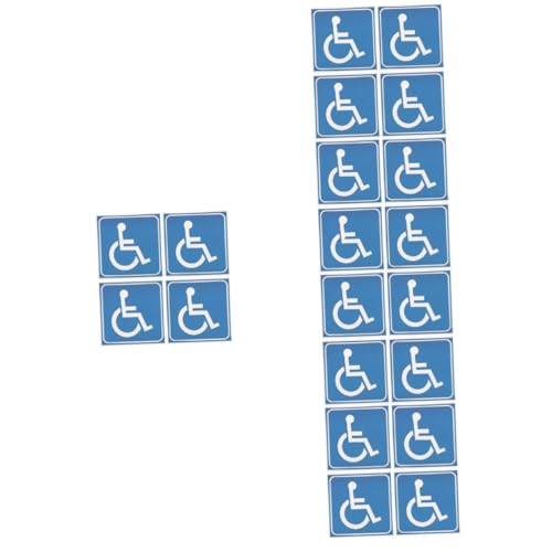 Amosfun 5 Sätze Behindertenzeichenaufkleber Plakat Zugänglich Vinyl Enthalten Bitte Aufkleber Mit Symbolen Für Behinderte Rollstühle Handicap-aufkleber Pvc Selbstklebend 4 Blätter * 5 von Amosfun
