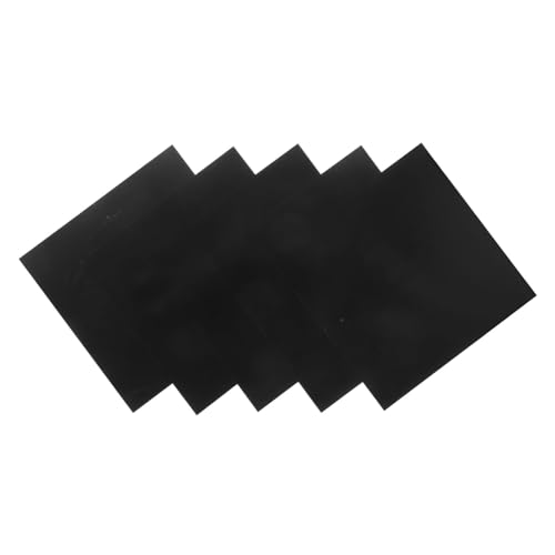 Amosfun 5 Stck. Aluminiumschild eloxiert gebürstete Platte Basteln Aluminiumplatte Rechteckige Metallplatte Aluminiumteile Aluminiumteller Gravurplatte Schwarz von Amosfun