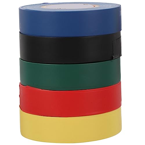 Amosfun 5 Stück Isolierband ziehen um Blau Schwarz Vinyl Streifen elektrisches Band elektrisches Klebeband für den Innenbereich Flammschutzband Drahtband Isolierbänder PVC von Amosfun
