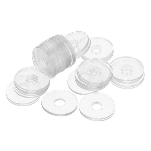 Amosfun 50 Stück Transparente Dichtung Dichtungsmaterial klares Vinyl Tipps Unterlegscheibendichtung Flachdichtungen Vinyldichtungen Duschgriffzubehör Mutterndichtung von Amosfun