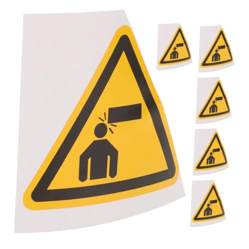 Amosfun 6 Stück Wanddekoration Achten Sie Auf Ihr Kopfzeichen Vorsichtsaufkleber Beachten Sie Das Warnschild „vorsicht“. Warnscheiben Vinyl Achten Sie Auf Ihren Aufkleber Warnung Dein Pvc von Amosfun