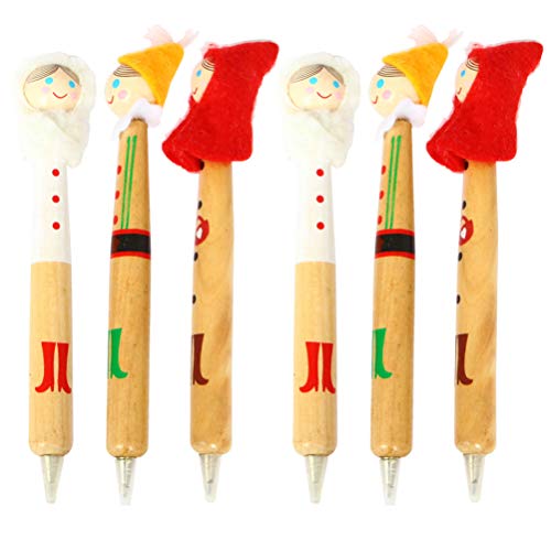 Amosfun 6pcs Weihnachtskugelschreiber niedlichen Engel Gelschreiber Schreibstifte Weihnachtsfeier begünstigt Geschenke von Amosfun