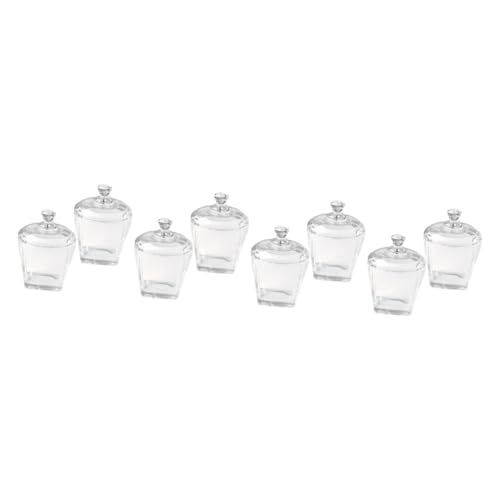 Amosfun 8 Stk Bonbonglas Aus Glas Klare Lebensmitteldose Zuckerschüssel Gewürzflasche Butterfass Kleine Keksdosen Gläser Bonbonschale Aus Glas Mit Deckel Glasdose Japanischer Stil Schärfer von Amosfun