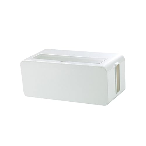 Amosfun Aufbewahrungsbox Aus Abs-Kunststoff – Box – Kabel-Organizer – Kabel-versteckbox – Home-Office-zubehör – Einfach Zu Verwenden von Amosfun