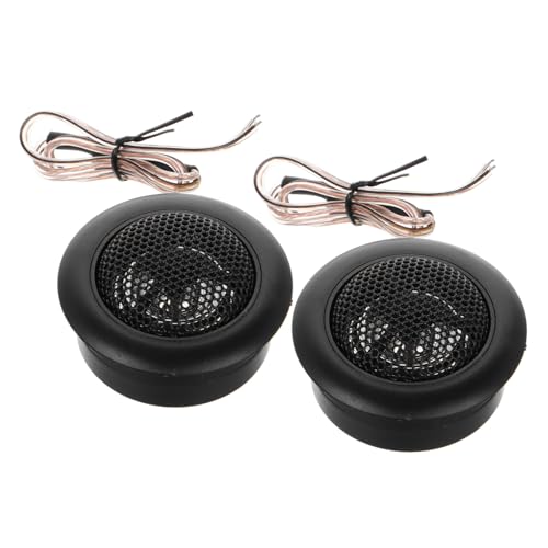 Amosfun Hochtöner für Car-Audio Auto-Audio-Hochtöner Twittern Auto Hochtöner Hochtöner, Lautsprecher, Autoradio Rostfreier Stahl Black von Amosfun