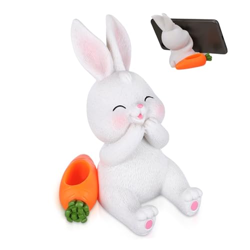 Amosfun Kaninchen Telefonhalter Multifunktional Kaninchen Hasenfigur Lustige Tier Desktop Statue Kaninchenfiguren Heimdekoration Ständer Cartoon Smartphone Dekoration Amosfun Kaninchen Telefonhalter Multifunktional Kaninchen Hasenfigur Lustige Tier Desktop Statue Kaninchenfiguren Heimdekoration Ständer Cartoon Smartphone Dekoration von Amosfun