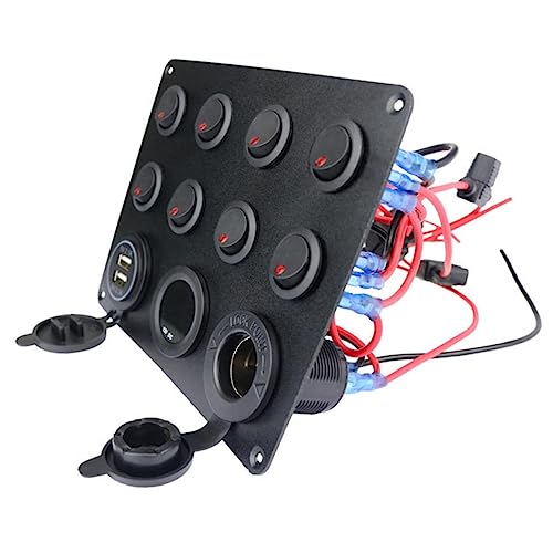 Amosfun Kombinationsschalter Panel mit Dual USB Digital Voltmeter und Schaltern für Autos Boote Wohnmobile Optimale Lösung für Ladebedürfnisse und Externe Geräte Amosfun Kombinationsschalter Panel mit Dual USB Digital Voltmeter und Schaltern für Autos Boote Wohnmobile Optimale Lösung für Ladebedürfnisse und Externe Geräte von Amosfun