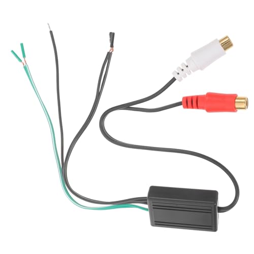 Amosfun Lautsprecherkabeladapter Auto-Audiokabel Stereo-Audiokabel Audio- Lärm Stereo-Auto System Autoradio für Stereo-Subwoofer-Kabel Auto-Lautsprecherkabel Plastik Black von Amosfun