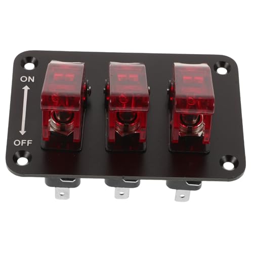 Amosfun Wasserdichter Schalter Lichtschalter 3 Positionen Wippschalter 3 Positionen Kippschalter Schalter 12 Volt Ein Aus Ein Aus Schalter 12 V Schalter Beleuchteter Kippschalter 12 V 3 von Amosfun
