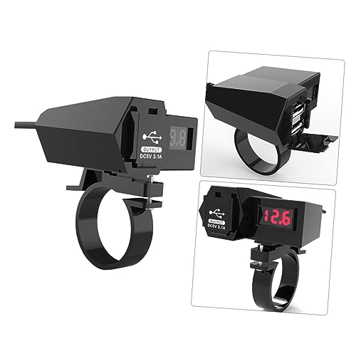 Amosfun Wasserdichtes USB Ladegerät Für Motorräder Mit Digitalanzeige Dual USB Für Handy Digitalkamera Und Mehr Auto Boot von Amosfun